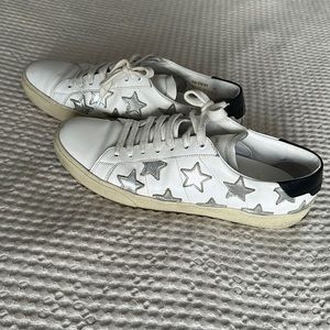 YSL leather silver stars sneakers size 41